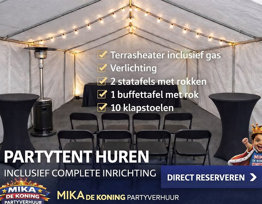 DELUXE - 8x4 METER - Capaciteit ca. 32 Personen